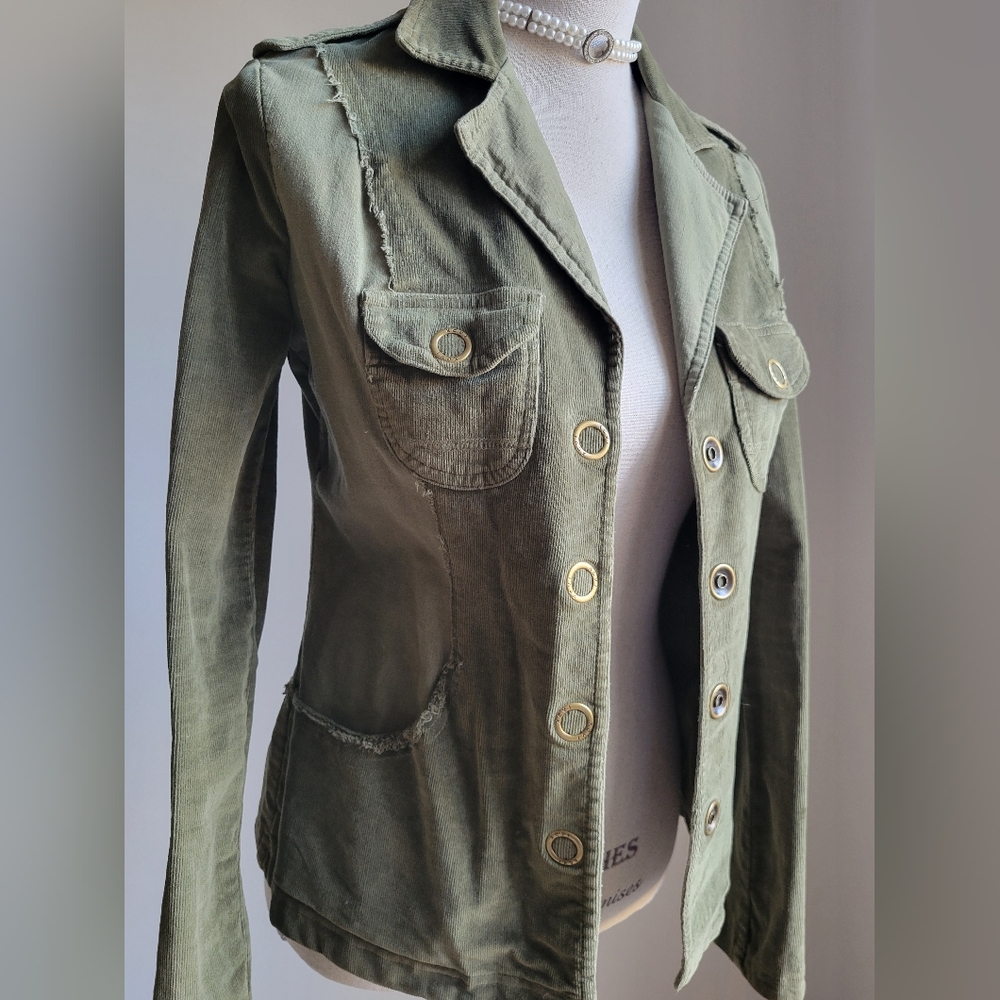 XCVI Army Green Corduroy Blazer